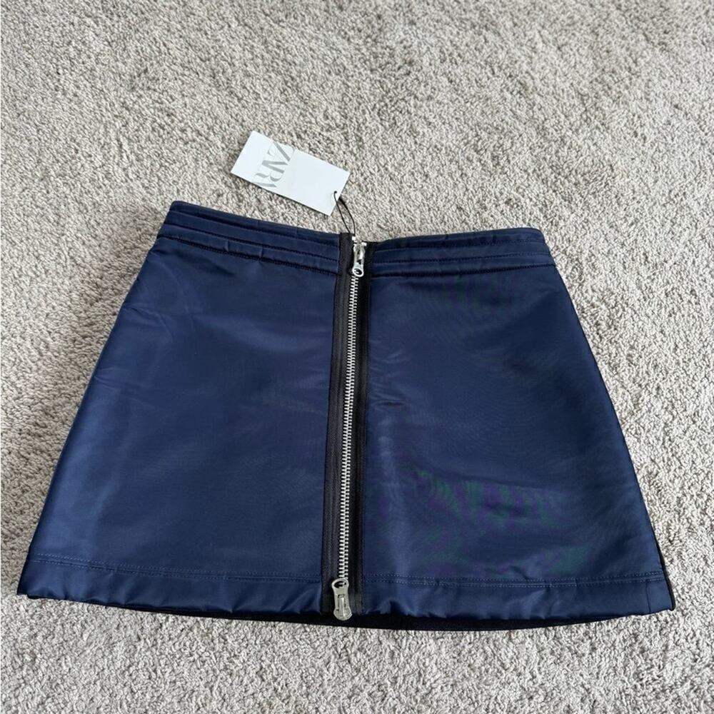 ZARA MIXED NYLON MINI SKIRT - SIZE M - BRAND NEW WITH TAG